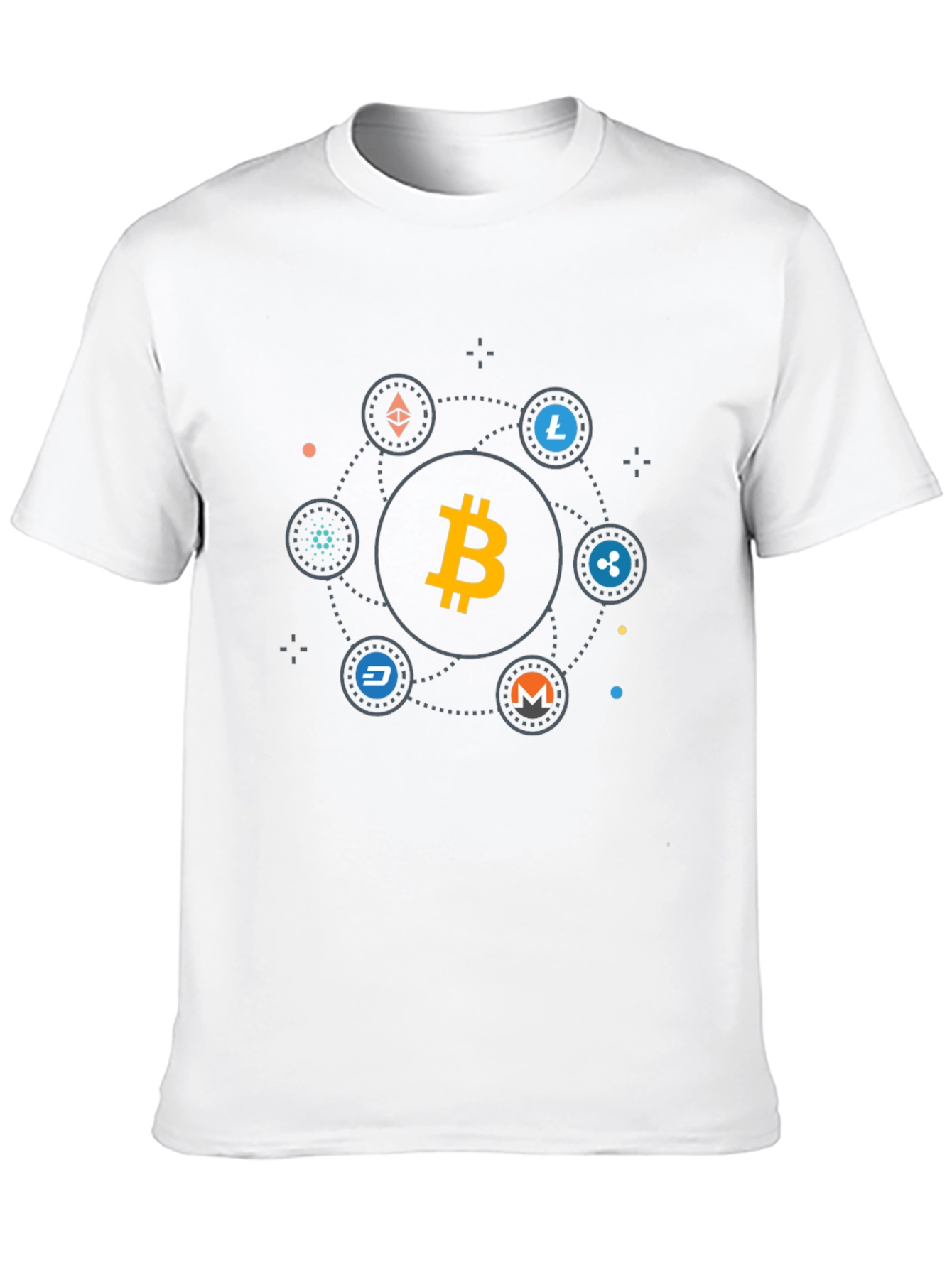 Bitcoin Crypto Currency Black T-Shirt
