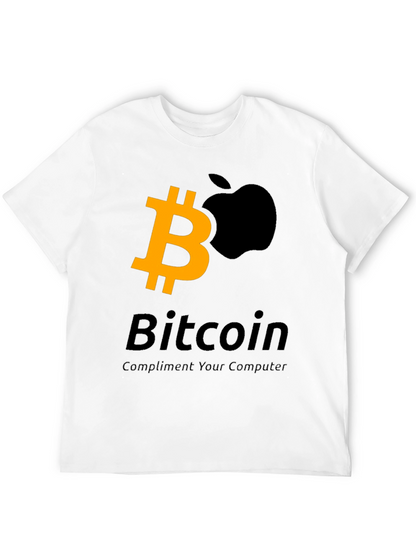 Bitcoin & Apple Mashup Graphic T-Shirt - Crypto Tee