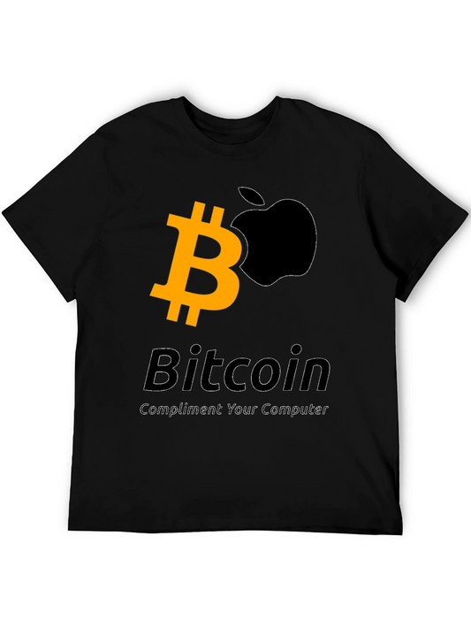Bitcoin & Apple Mashup Graphic T-Shirt - Crypto Tee