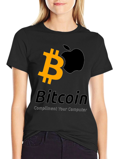 Bitcoin & Apple Mashup Graphic T-Shirt - Crypto Tee