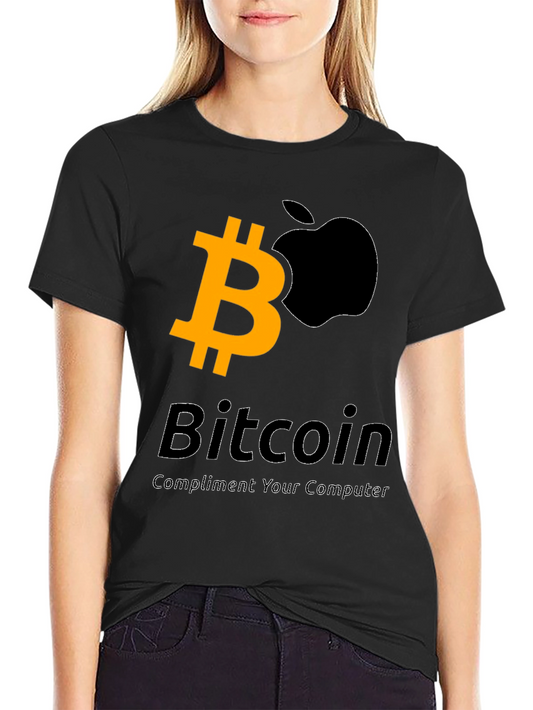 Bitcoin & Apple Mashup Graphic T-Shirt - Crypto Tee