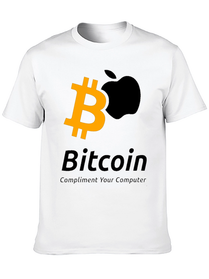 Bitcoin & Apple Mashup Graphic T-Shirt - Crypto Tee