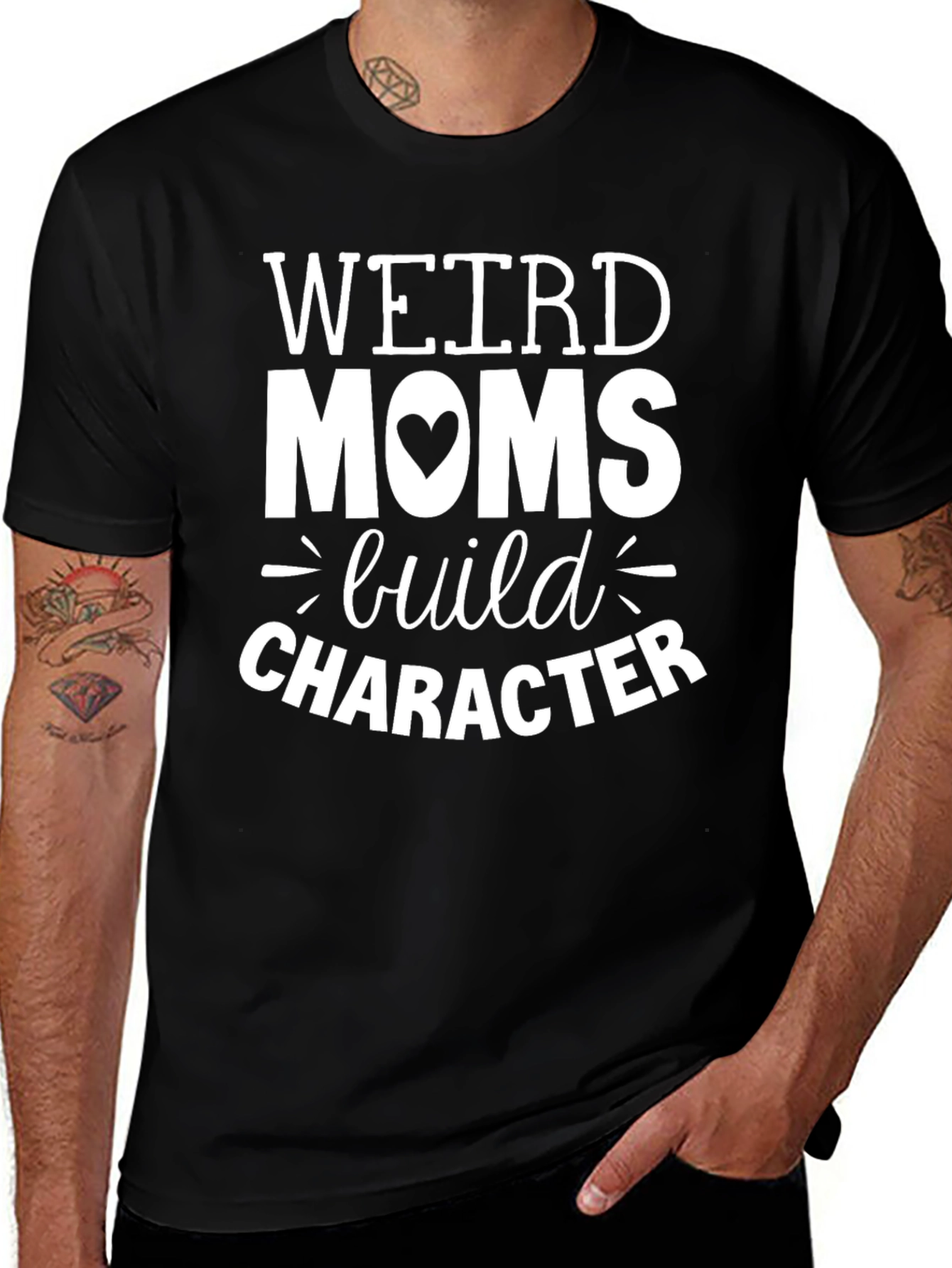 Weird Moms Build Character Graphic T-Shirt