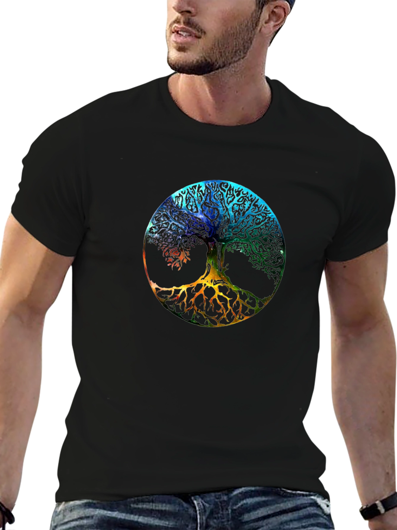 Tree of Life Graphic T-Shirt - Mens Black Tee