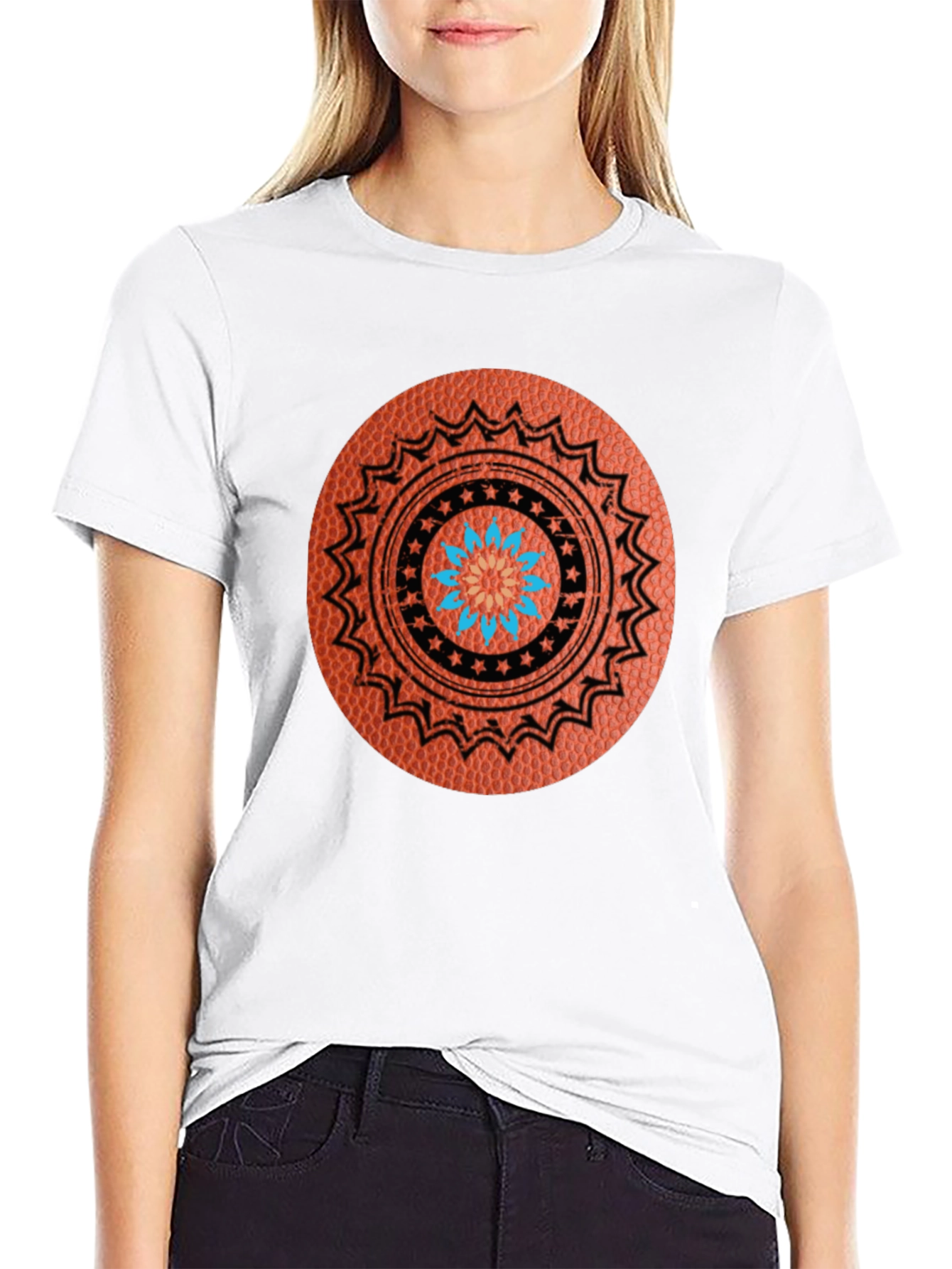 Basketball Mandala Graphic T-Shirt