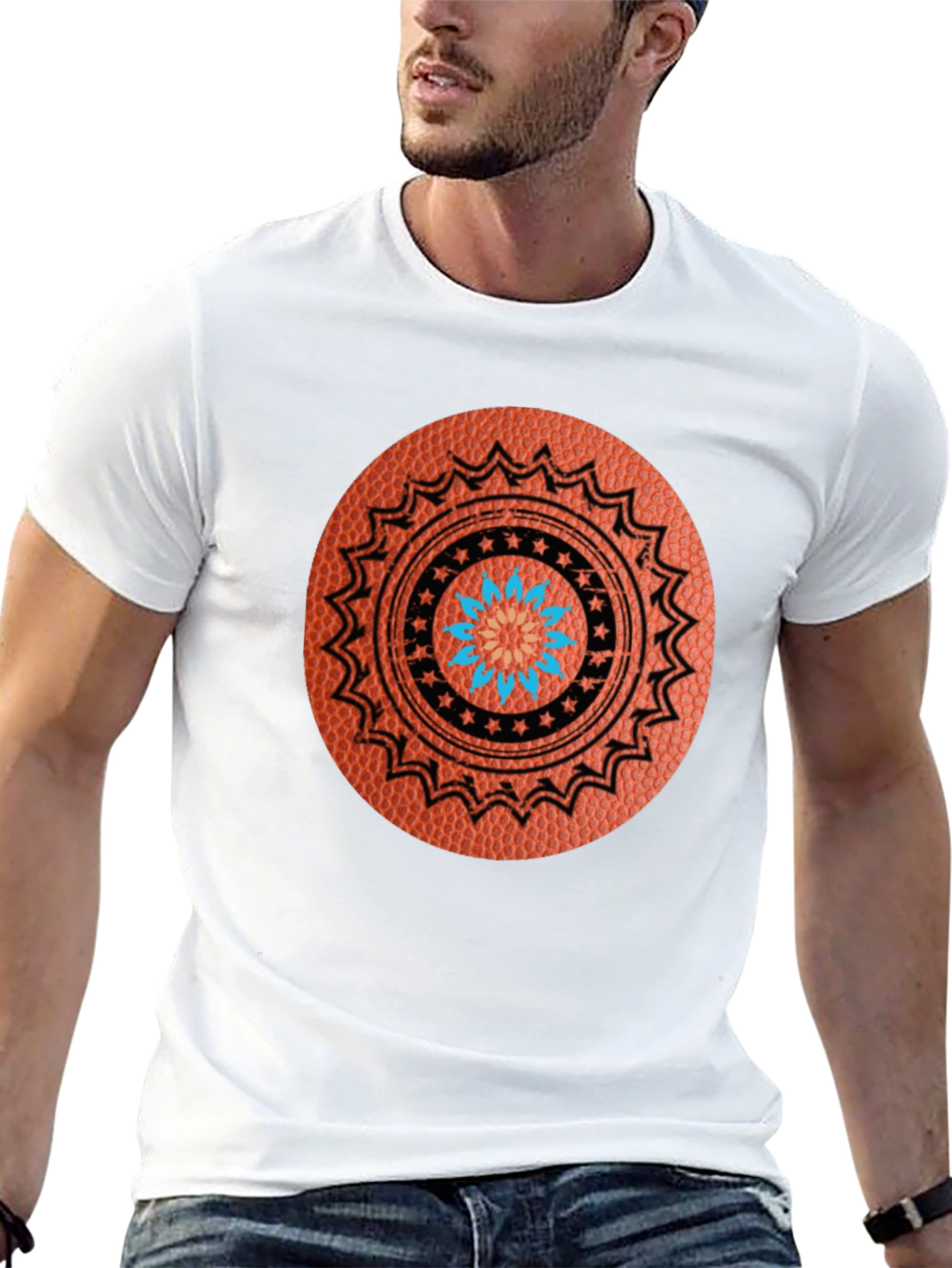 Basketball Mandala Graphic T-Shirt