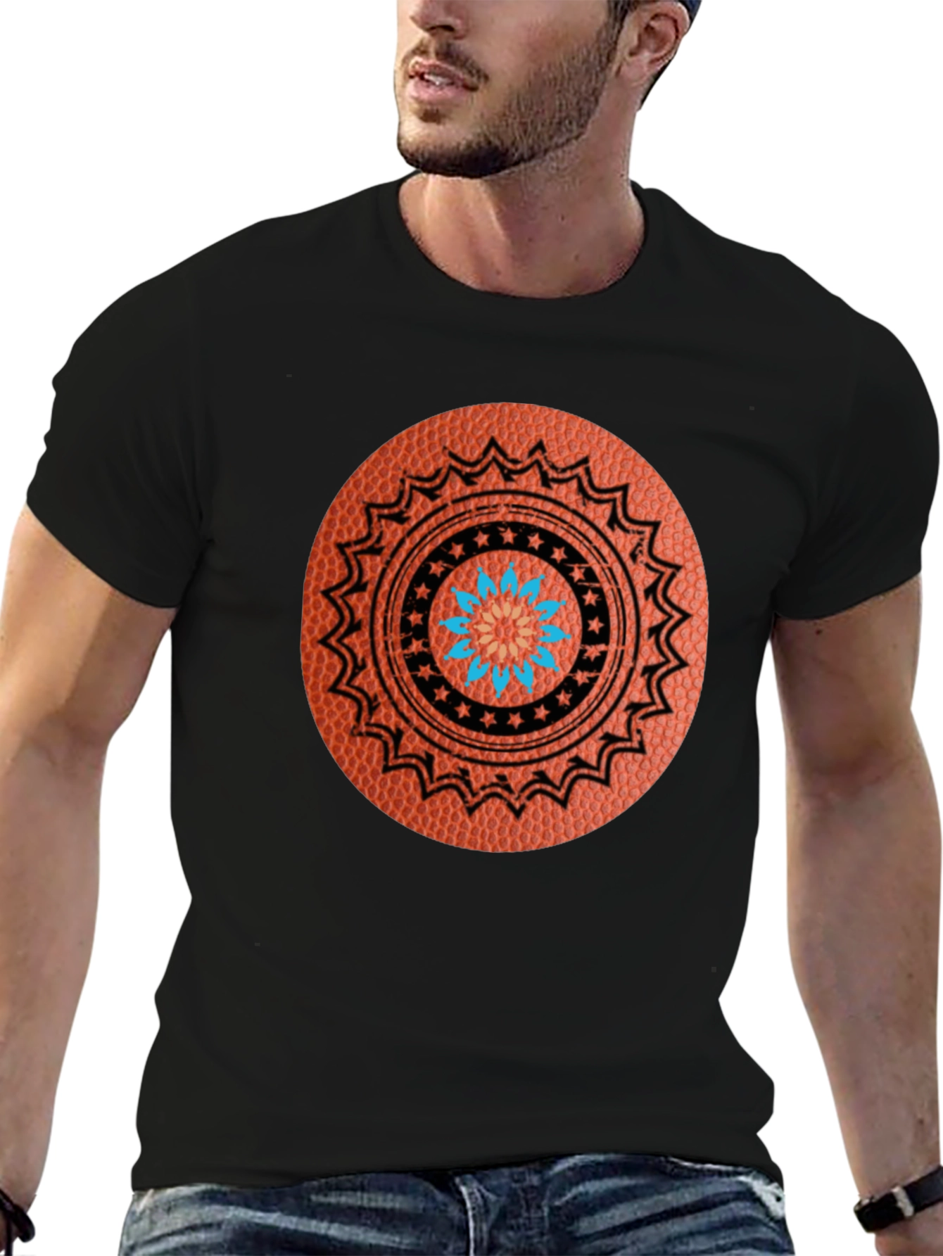 Basketball Mandala Graphic T-Shirt