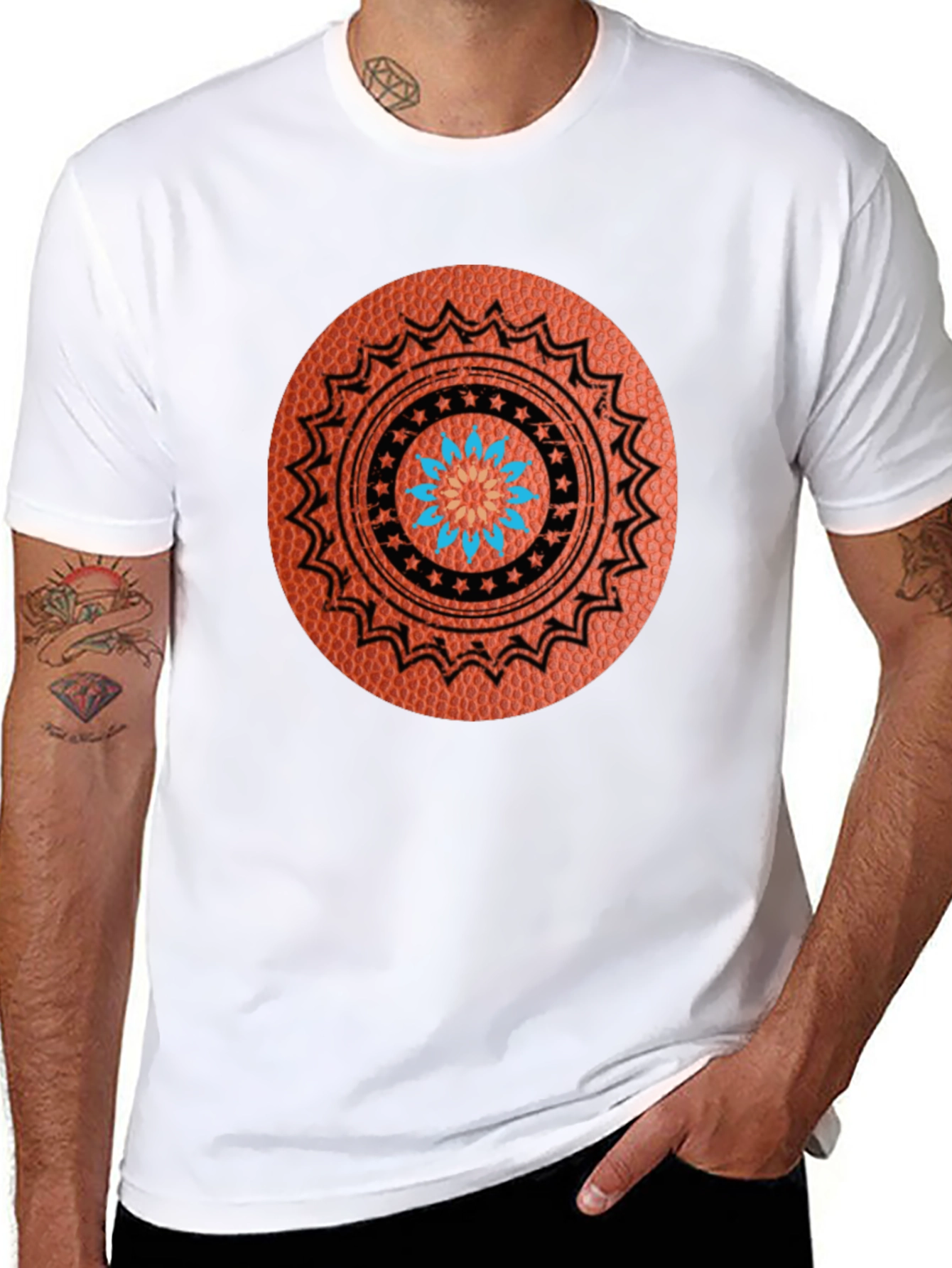 Basketball Mandala Graphic T-Shirt