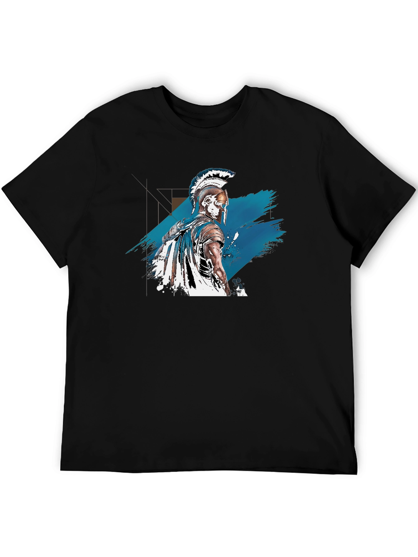 Spartan Warrior Graphic Tee - Black