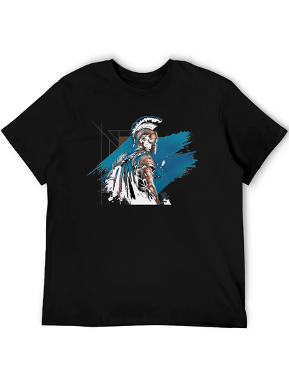 Spartan Warrior Graphic Tee - Black