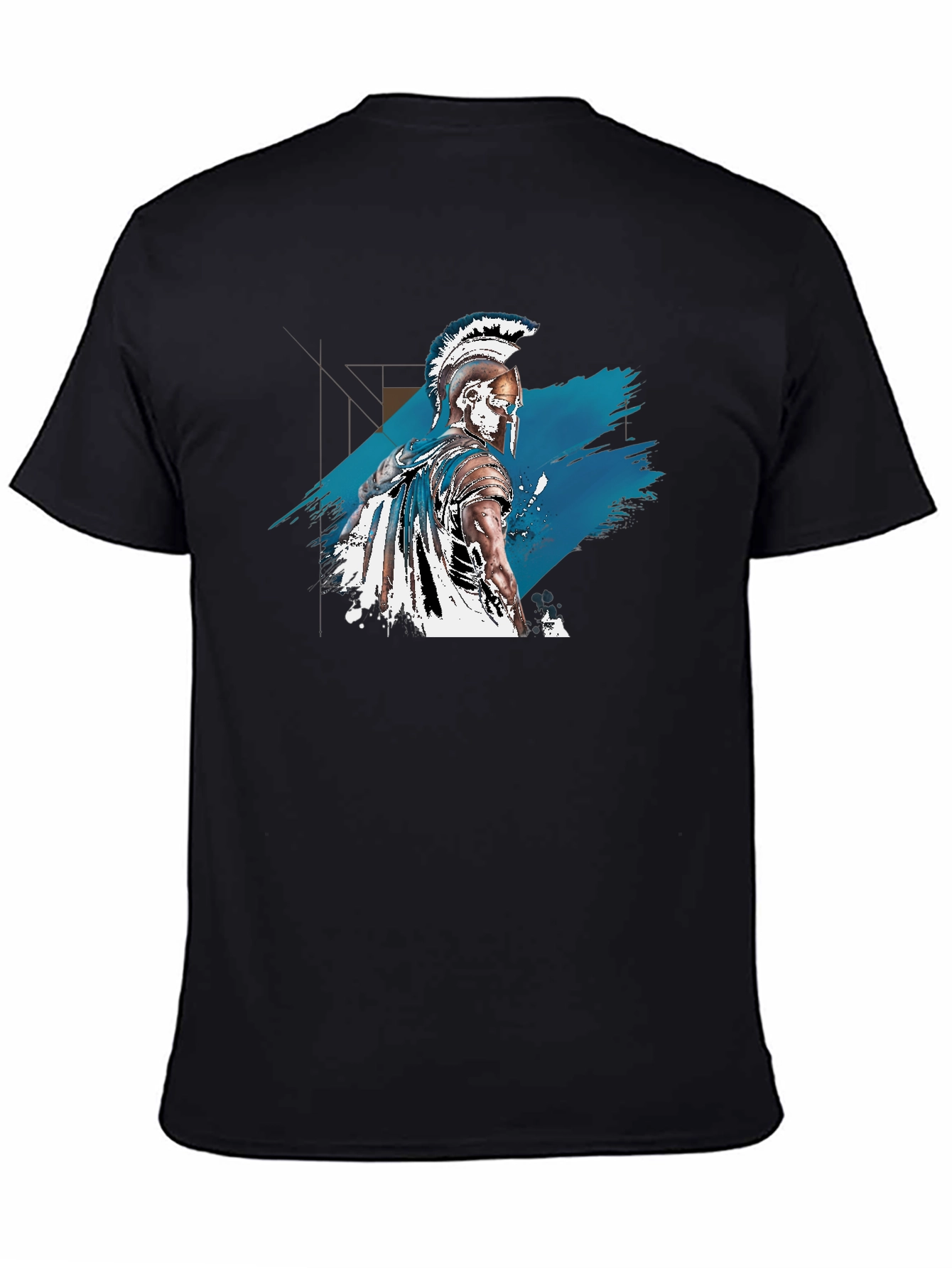 Spartan Warrior Graphic Tee - Black