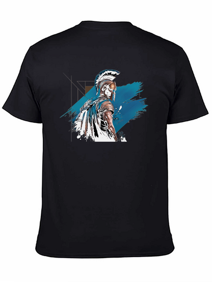 Spartan Warrior Graphic Tee - Black