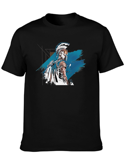 Spartan Warrior Graphic Tee - Black