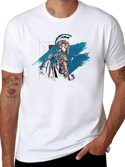 Spartan Warrior Graphic Tee - Black