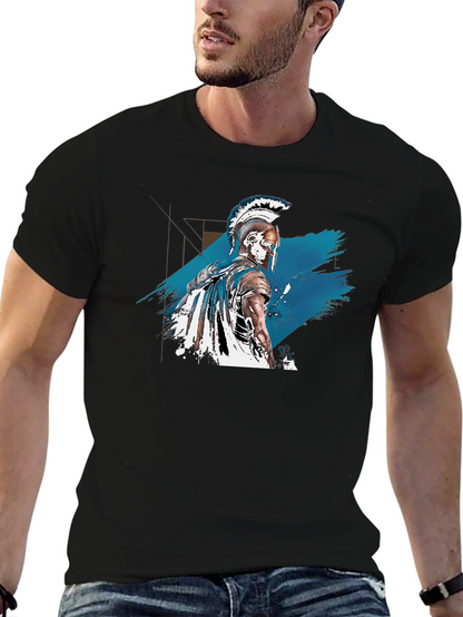 Spartan Warrior Graphic Tee - Black