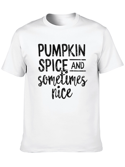 Black Graphic Tee: Pumpkin Spice & Spooky Vibes