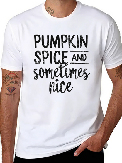 Black Graphic Tee: Pumpkin Spice & Spooky Vibes