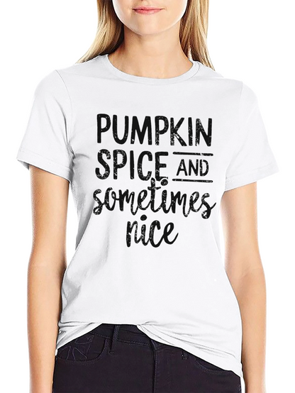 Black Graphic Tee: Pumpkin Spice & Spooky Vibes