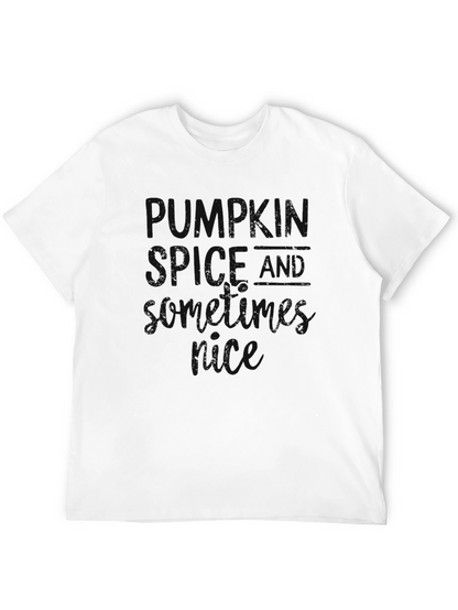 Black Graphic Tee: Pumpkin Spice & Spooky Vibes
