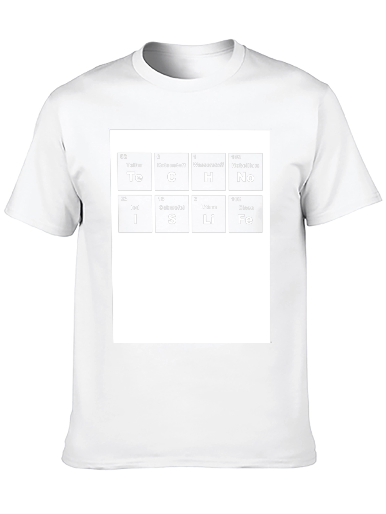 Tech Science T-Shirt Periodic Table Elements Funny Geek Tee