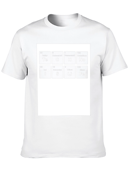 Tech Science T-Shirt Periodic Table Elements Funny Geek Tee