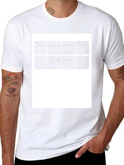 Tech Science T-Shirt Periodic Table Elements Funny Geek Tee