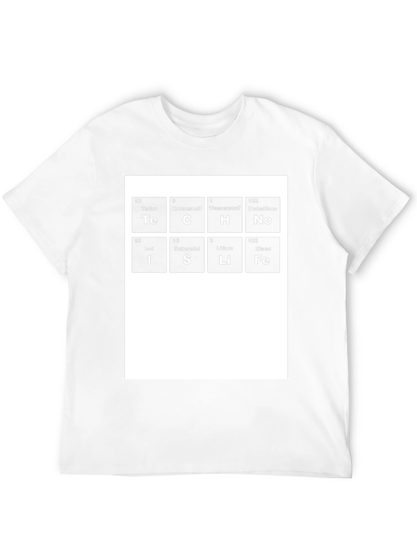 Tech Science T-Shirt Periodic Table Elements Funny Geek Tee