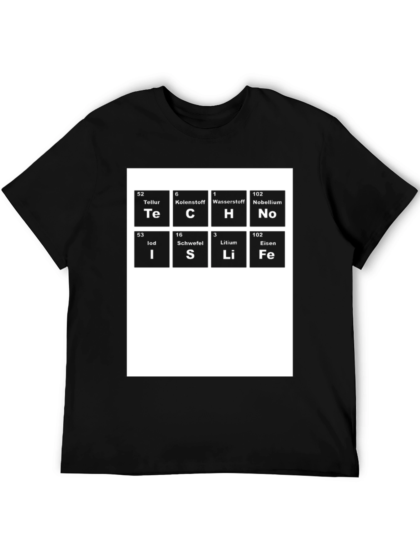 Tech Science T-Shirt Periodic Table Elements Funny Geek Tee