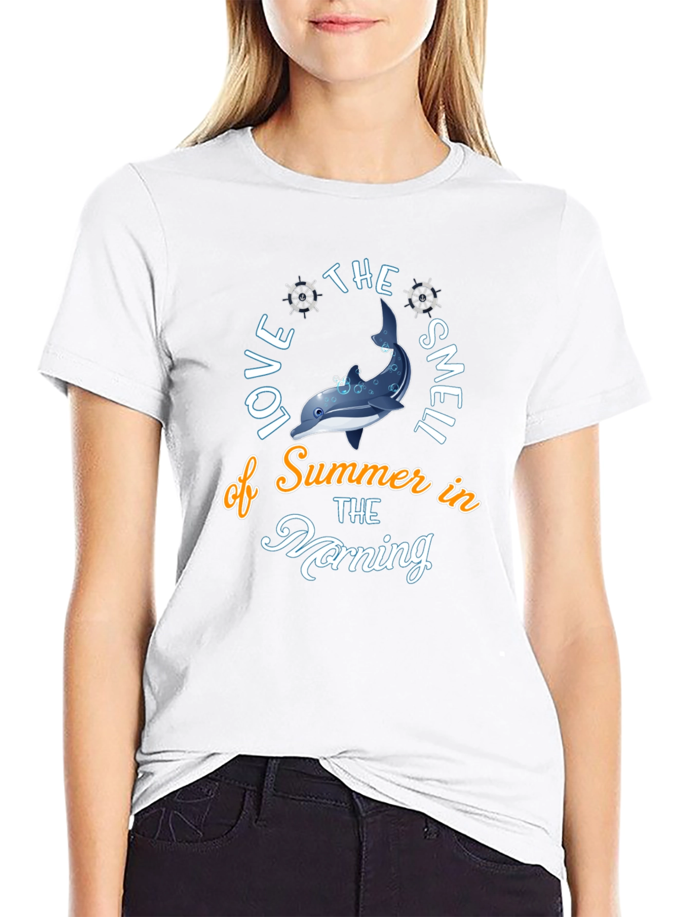 Summer Dolphin Graphic T-Shirt