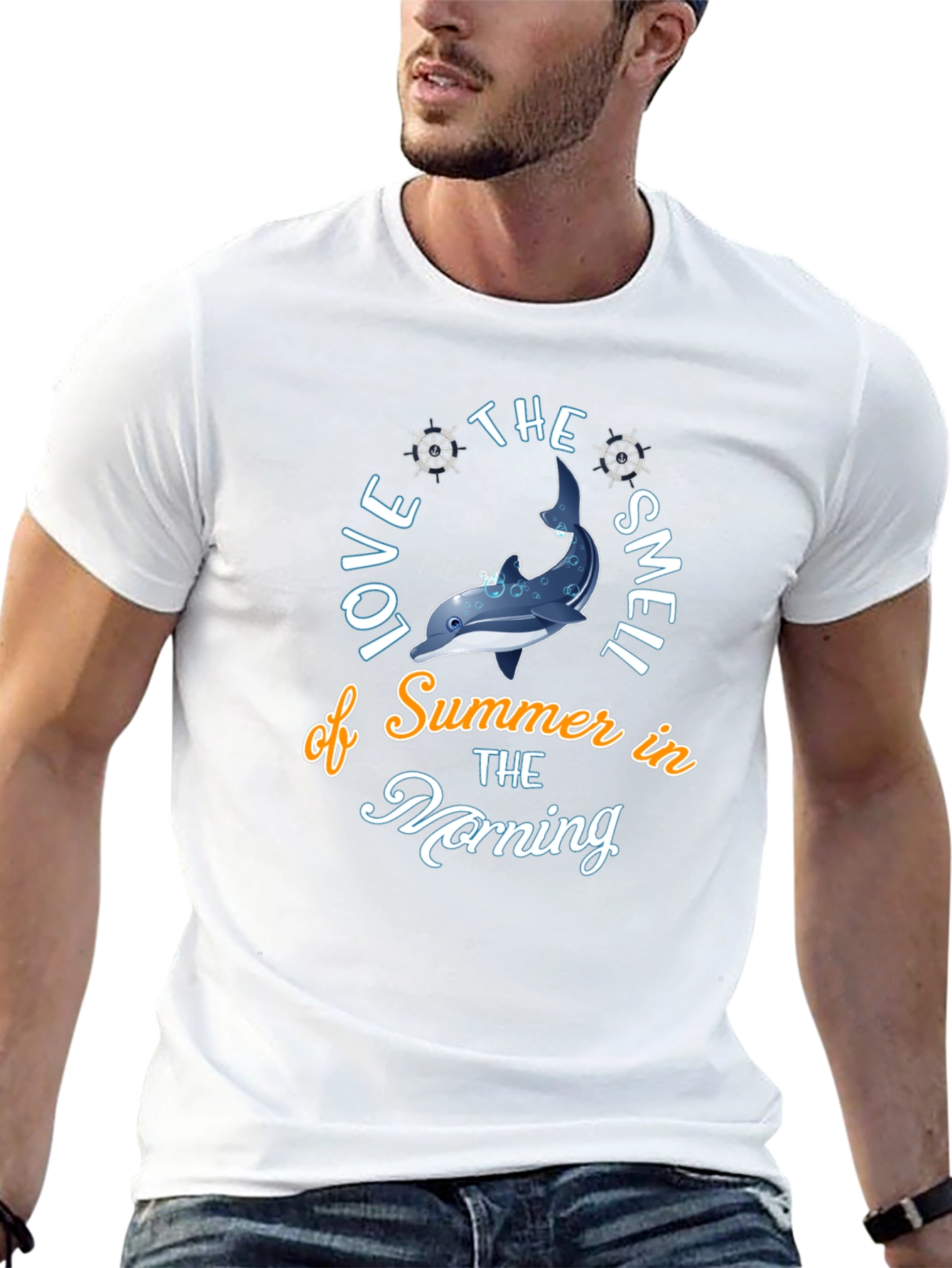 Summer Dolphin Graphic T-Shirt