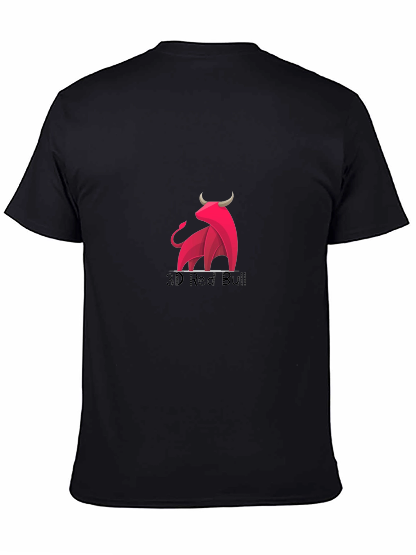 3D Red Bull Graphic Black Tee