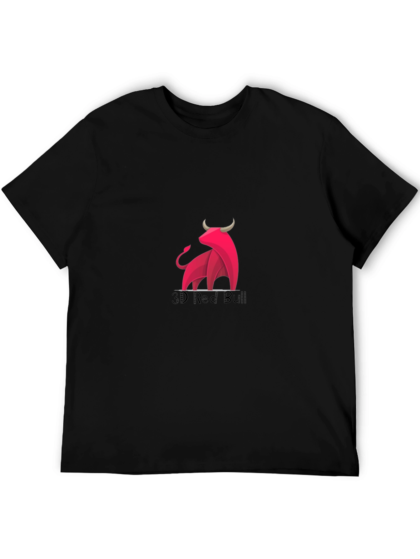 3D Red Bull Graphic Black Tee