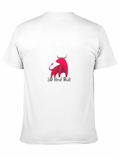 3D Red Bull Graphic Black Tee