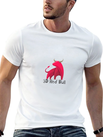 3D Red Bull Graphic Black Tee
