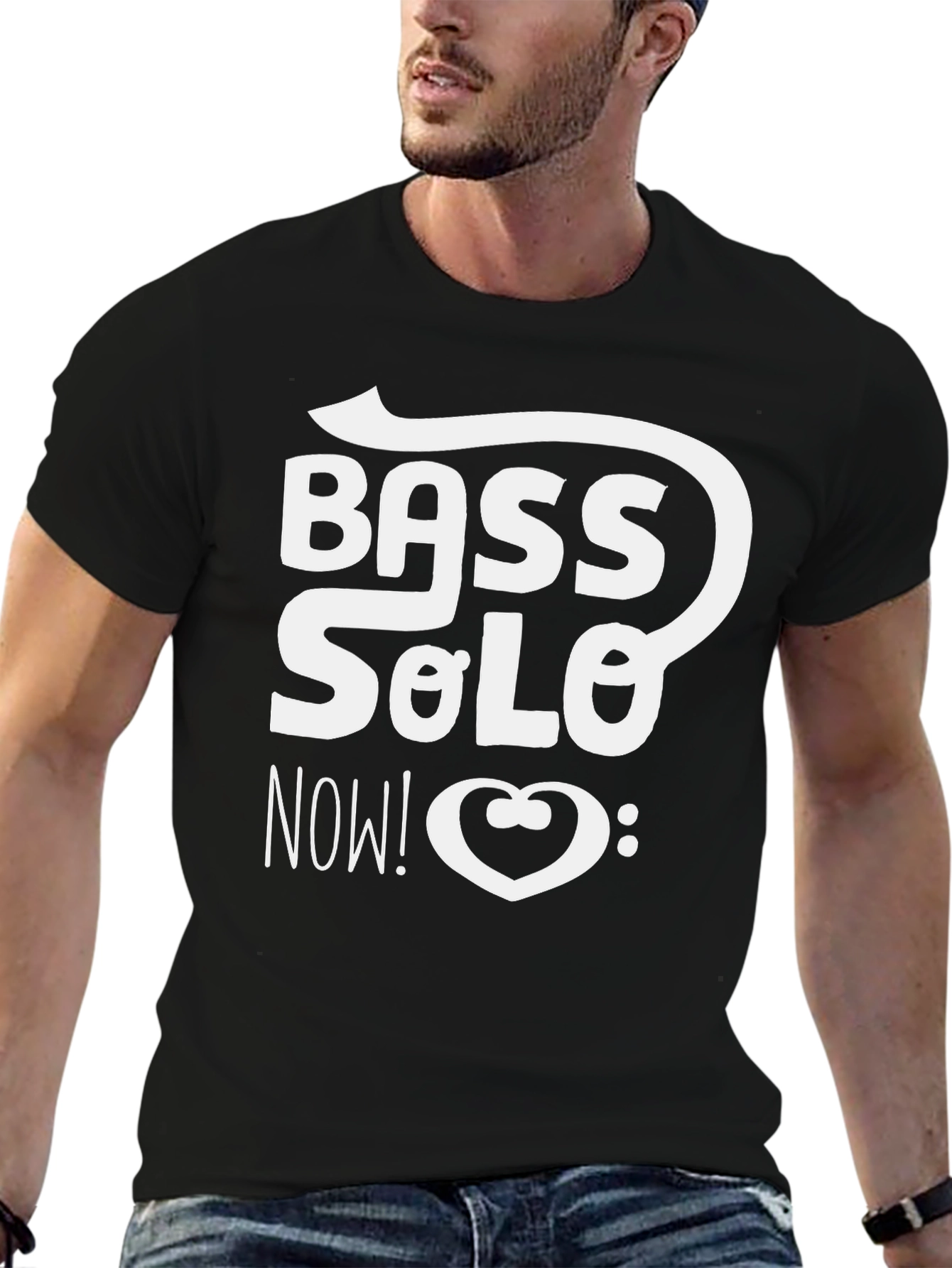 Bass Solo Now! Graphic Black T-Shirt
