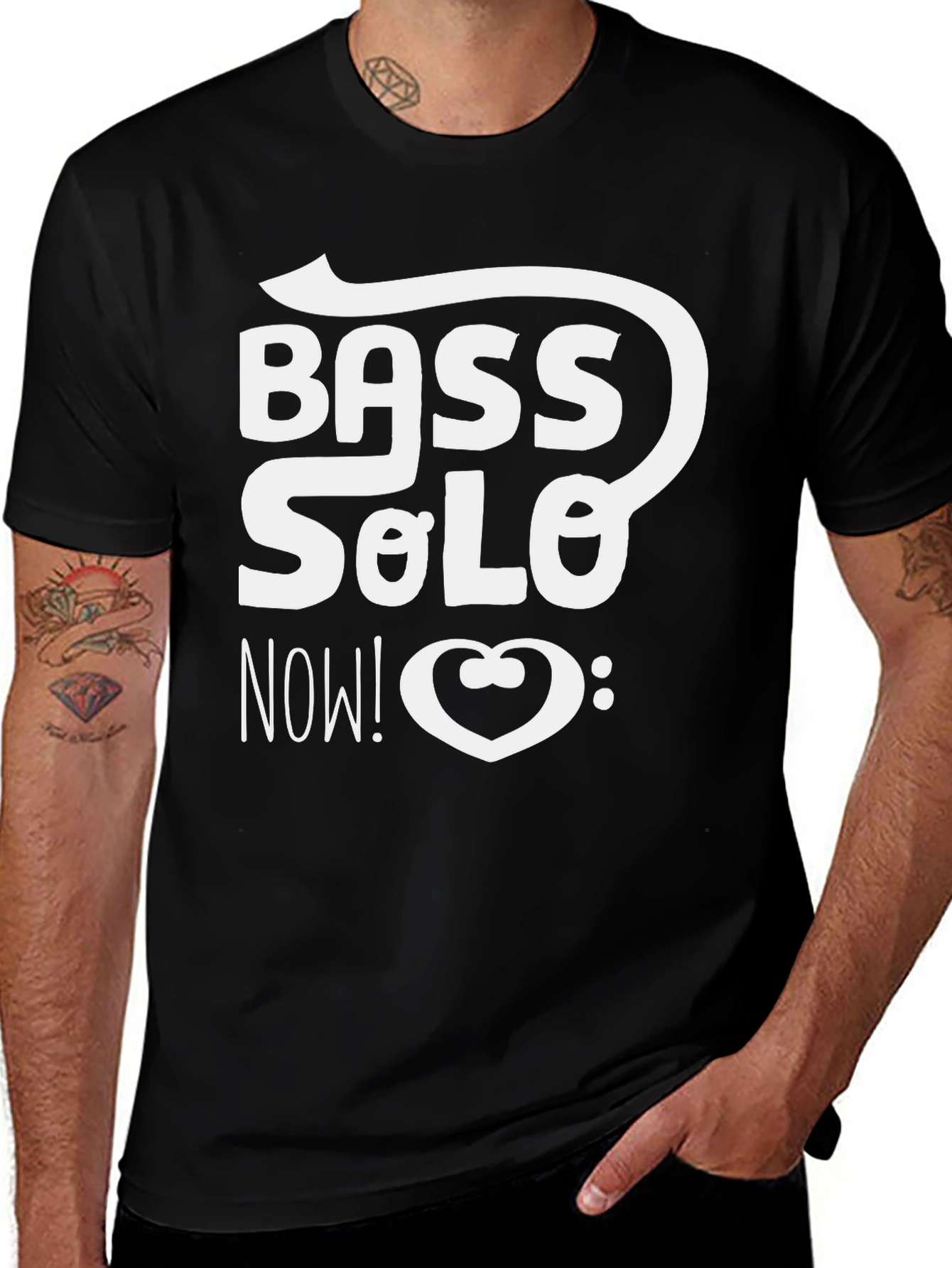 Bass Solo Now! Graphic Black T-Shirt
