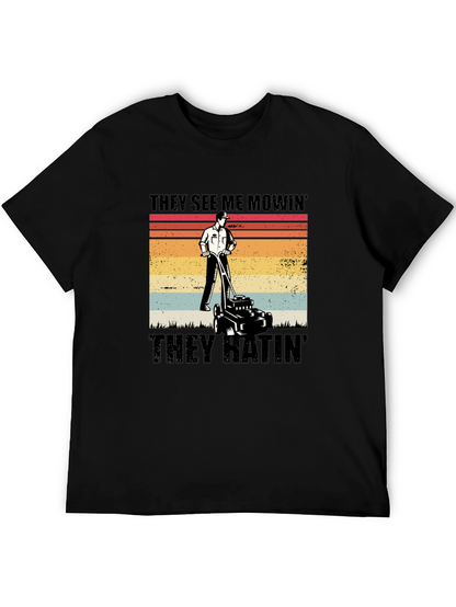 They See Me Mowin Black T-Shirt