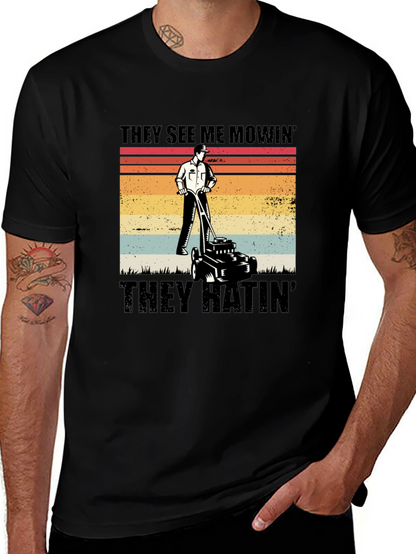 They See Me Mowin Black T-Shirt