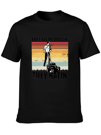 They See Me Mowin Black T-Shirt