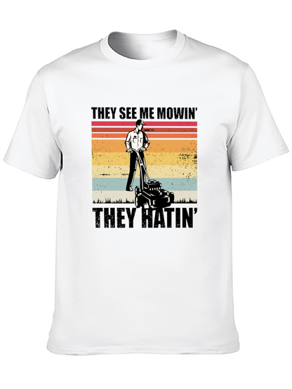 They See Me Mowin Black T-Shirt