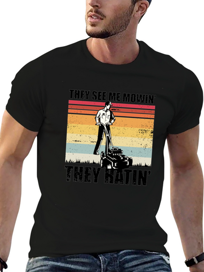 They See Me Mowin Black T-Shirt
