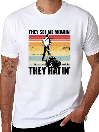 They See Me Mowin Black T-Shirt