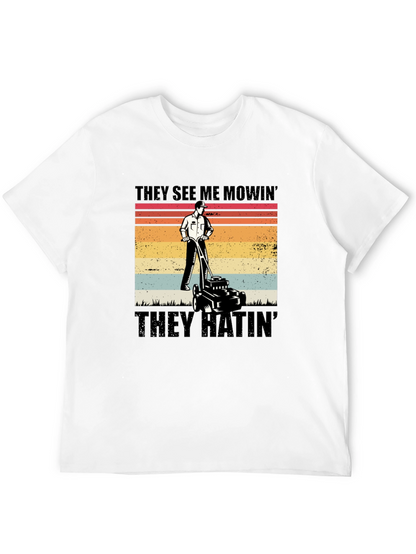 They See Me Mowin Black T-Shirt