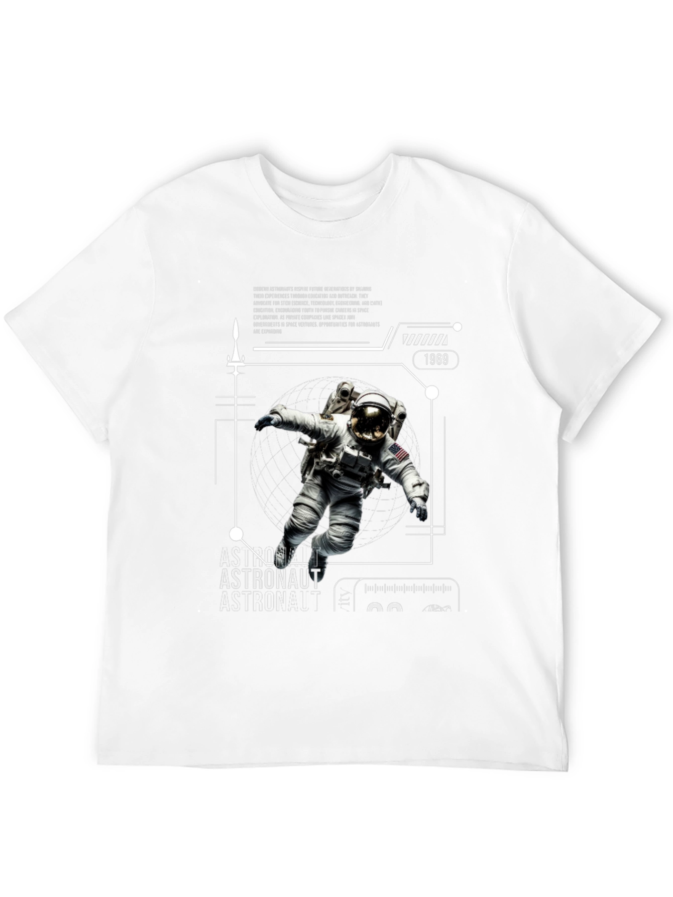 Astronaut Graphic Print Tee - Space Explorer T-Shirt