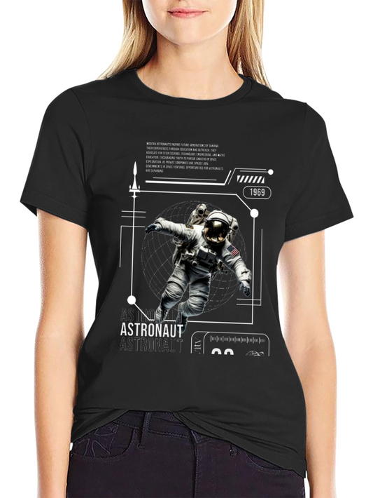 Astronaut Graphic Print Tee - Space Explorer T-Shirt