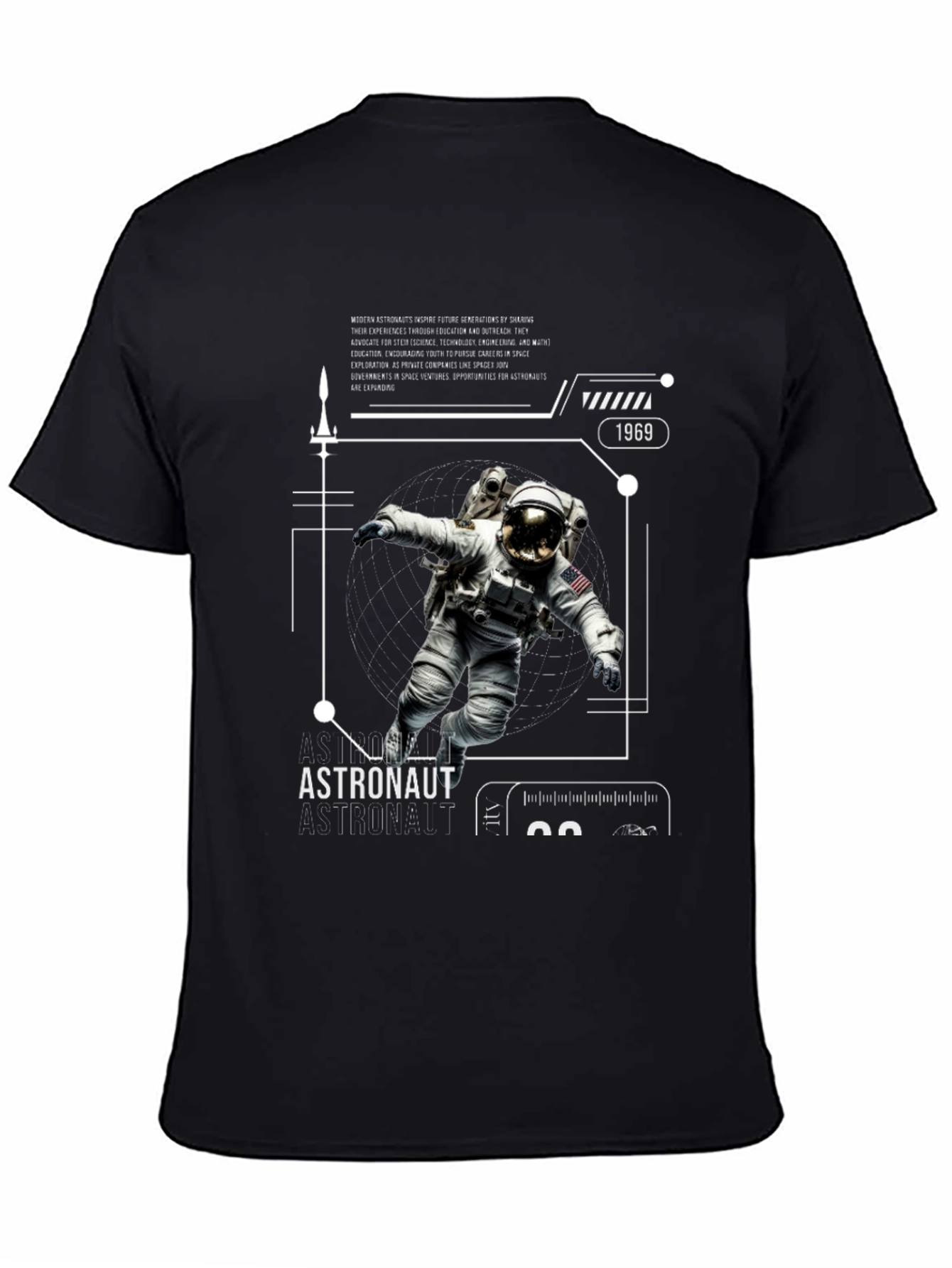 Astronaut Graphic Print Tee - Space Explorer T-Shirt