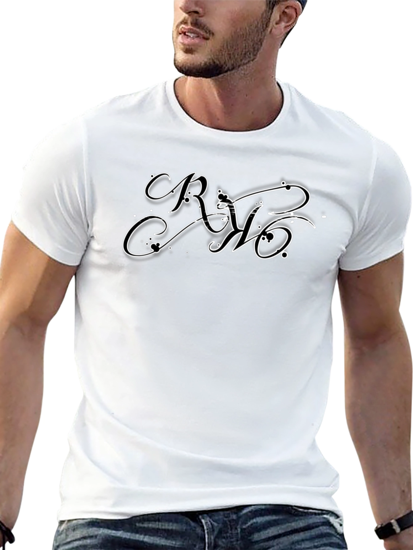 Black T-Shirt with Graphic Design