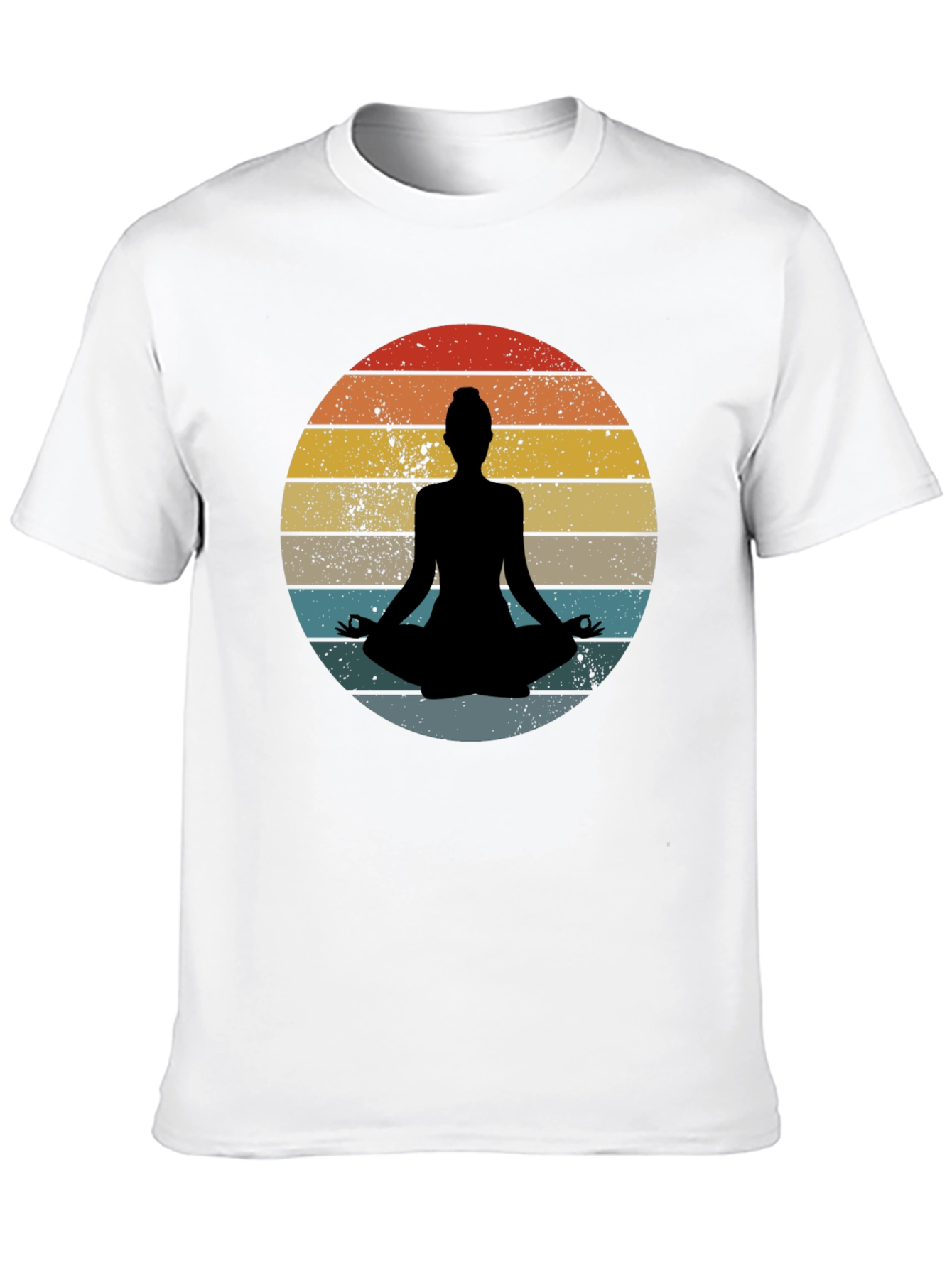 Yoga Silhouette Retro Sunset T-Shirt