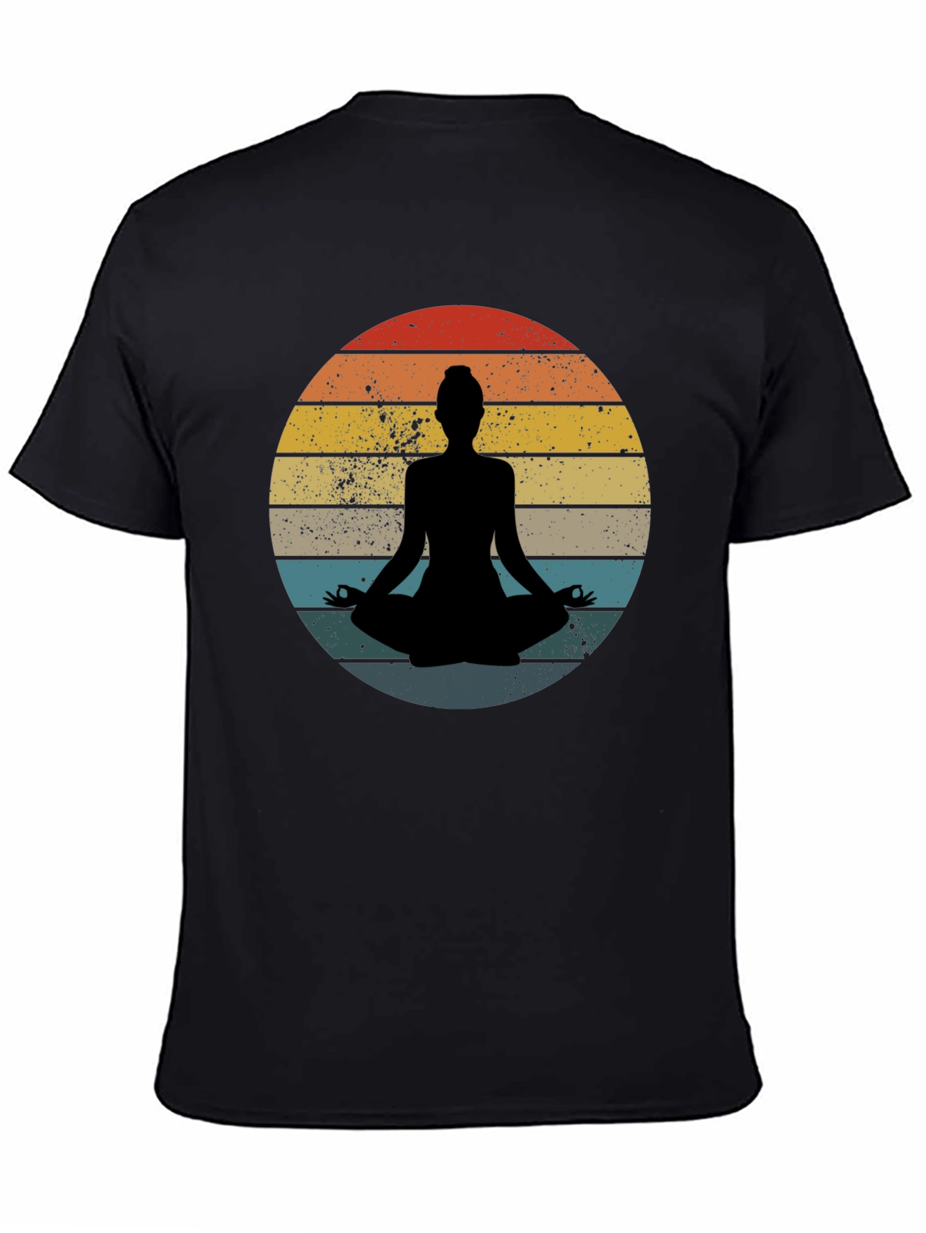 Yoga Silhouette Retro Sunset T-Shirt