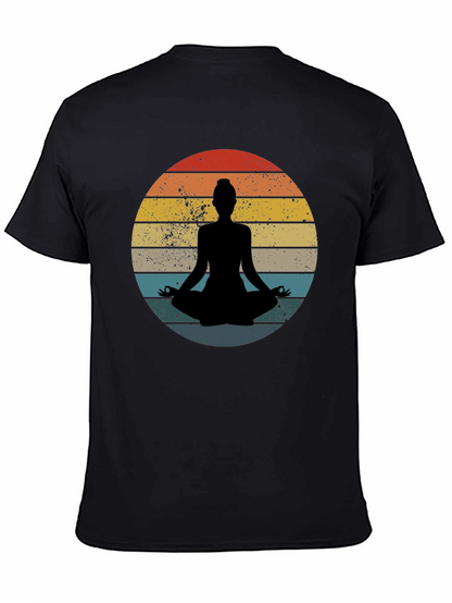 Yoga Silhouette Retro Sunset T-Shirt